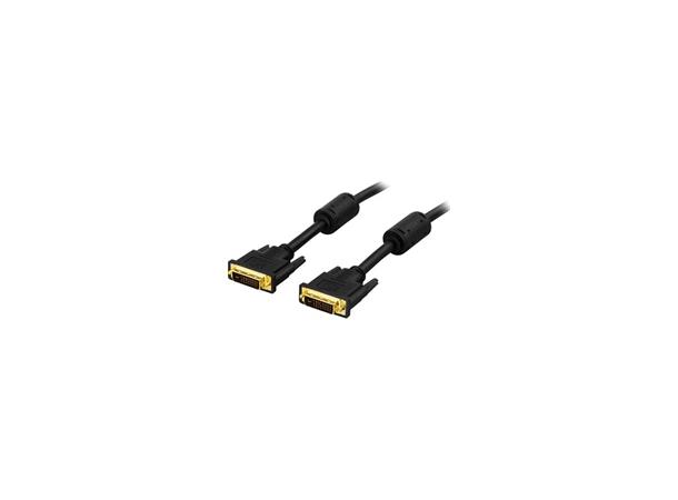 DVI-D kabel, Dual Link, M/M, 15 meter Passer både DVI-D og DVI-I